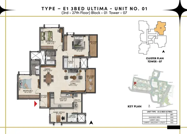 prestige southern star 3 bhk
